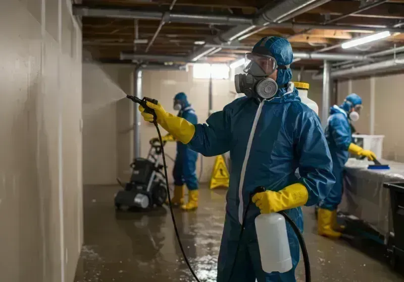 Basement Sanitization and Antimicrobial Treatment process in Rosebank, NY